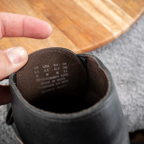 Men's Clark Leather Chukka Boot Black Size 9 1/2 Great Condition! - Picture 5 of 8